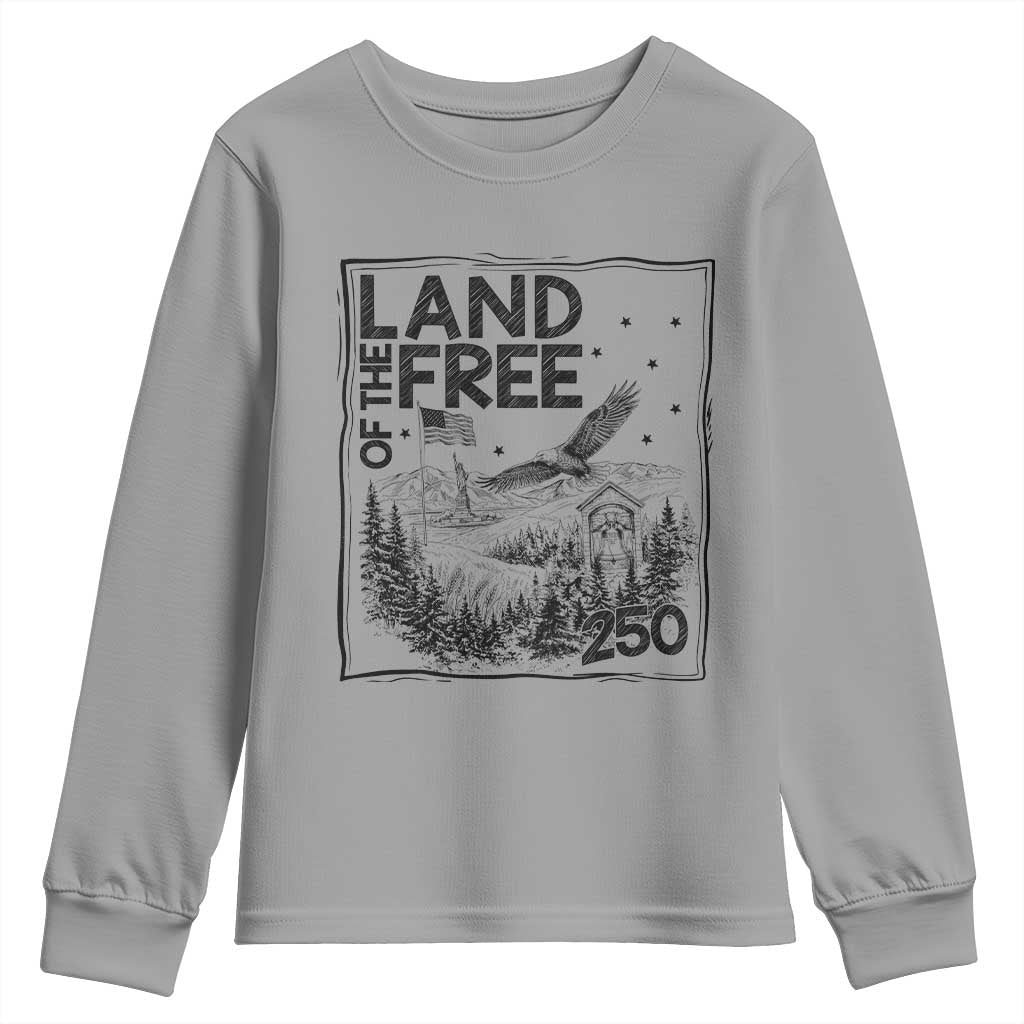 Vintage USA 250 Patriotic Pride Youth Sweatshirt Land Of The Free
