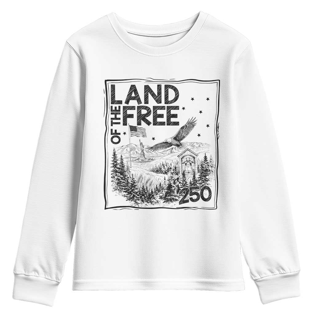 Vintage USA 250 Patriotic Pride Youth Sweatshirt Land Of The Free