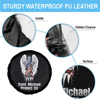 Saint Michael Protect Us American Christian Heritage Spare Tire Cover Catholic Faith Gift