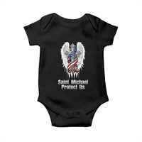 Saint Michael Protect Us American Christian Heritage Baby Onesie Catholic Faith Gift
