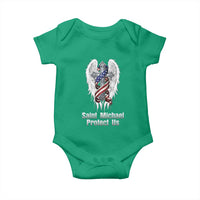 Saint Michael Protect Us American Christian Heritage Baby Onesie Catholic Faith Gift