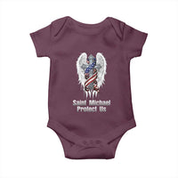 Saint Michael Protect Us American Christian Heritage Baby Onesie Catholic Faith Gift