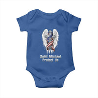 Saint Michael Protect Us American Christian Heritage Baby Onesie Catholic Faith Gift