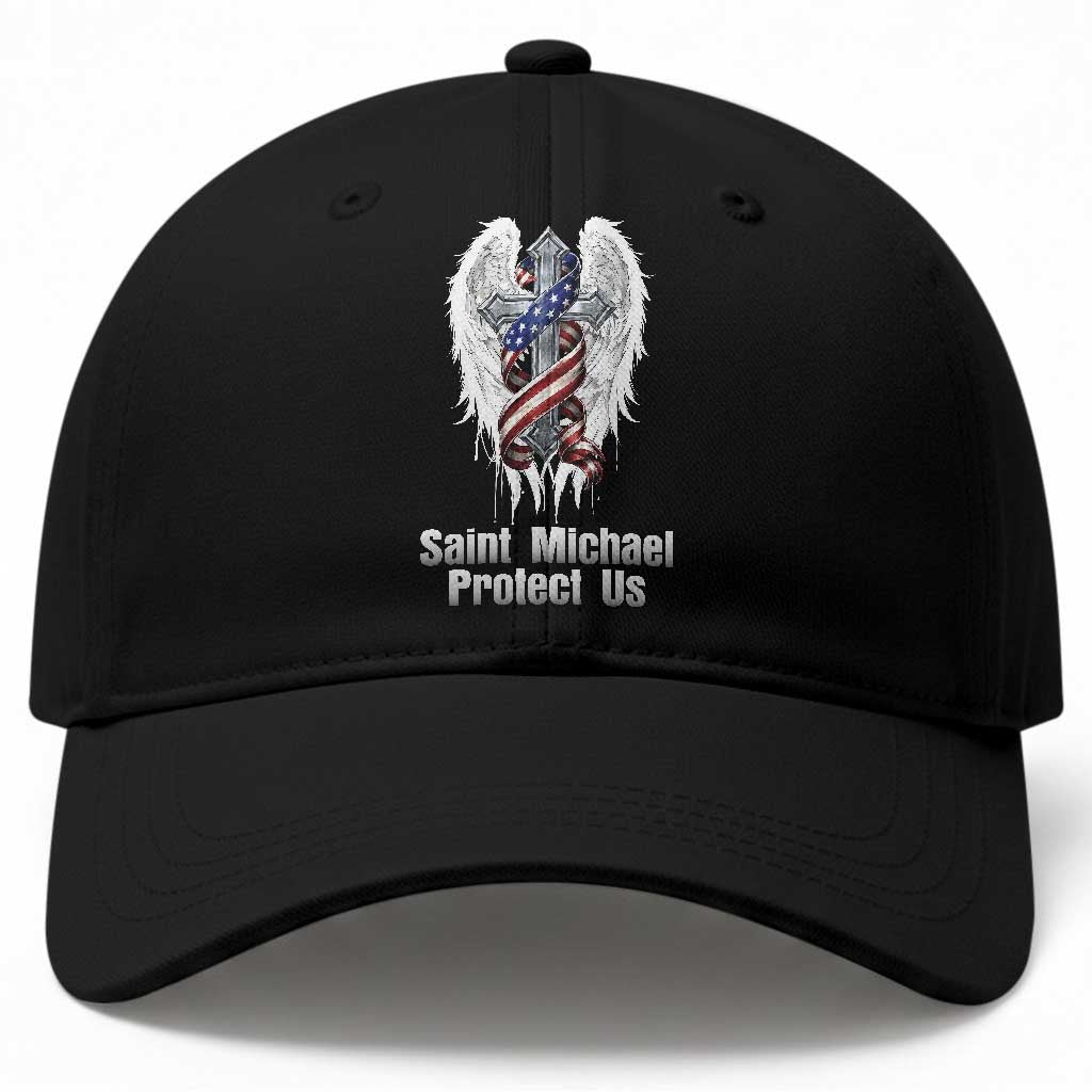 Saint Michael Protect Us American Christian Heritage Baseball Cap Catholic Faith Gift