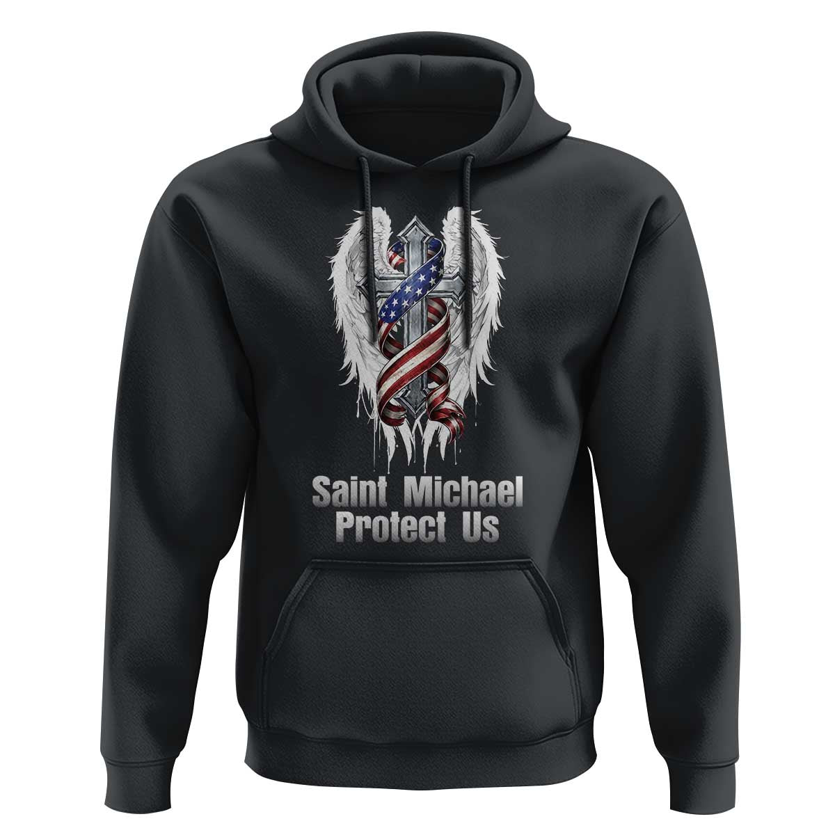 Saint Michael Protect Us American Christian Heritage Hoodie Catholic Faith Gift