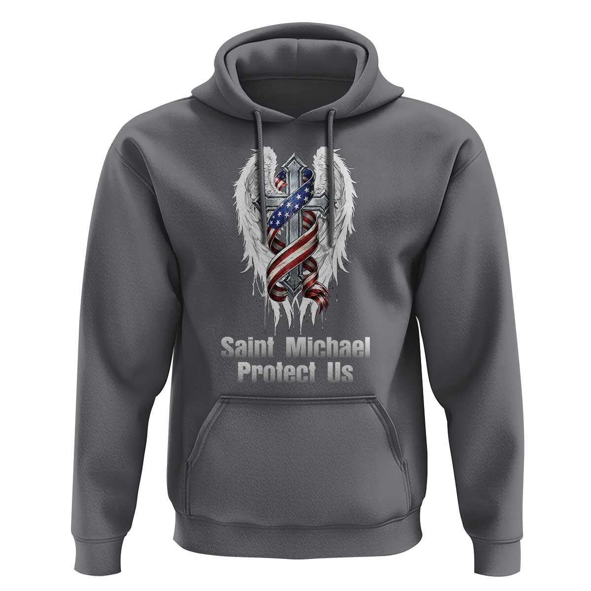 Saint Michael Protect Us American Christian Heritage Hoodie Catholic Faith Gift