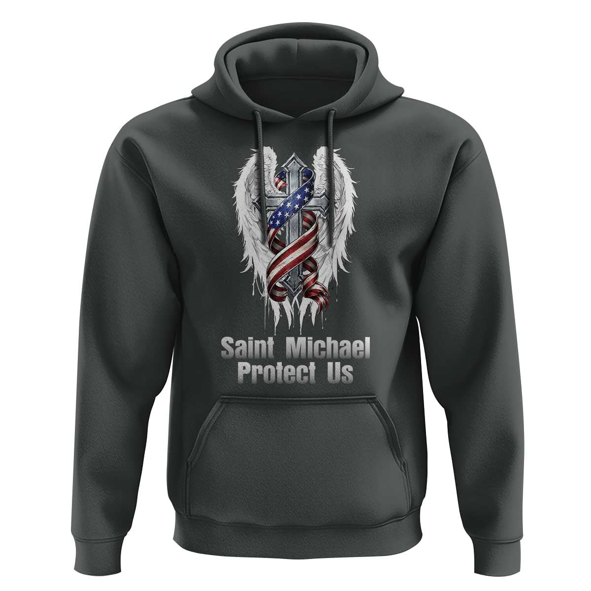 Saint Michael Protect Us American Christian Heritage Hoodie Catholic Faith Gift