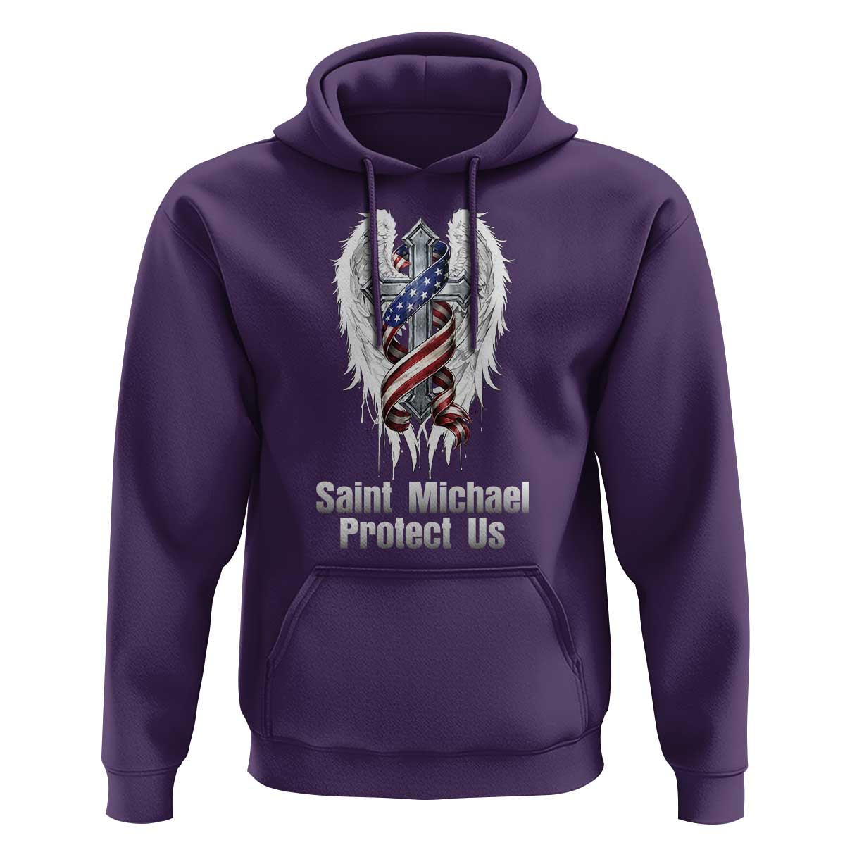 Saint Michael Protect Us American Christian Heritage Hoodie Catholic Faith Gift