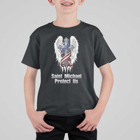 Saint Michael Protect Us American Christian Heritage T Shirt For Kid Catholic Faith Gift