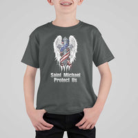 Saint Michael Protect Us American Christian Heritage T Shirt For Kid Catholic Faith Gift