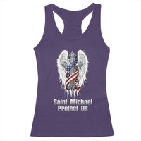 Saint Michael Protect Us American Christian Heritage Racerback Tank Top Catholic Faith Gift