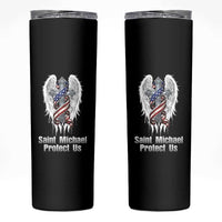 Saint Michael Protect Us American Christian Heritage Skinny Tumbler Catholic Faith Gift