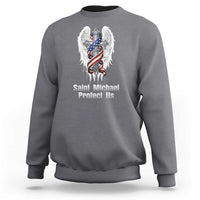 Saint Michael Protect Us American Christian Heritage Sweatshirt Catholic Faith Gift