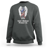 Saint Michael Protect Us American Christian Heritage Sweatshirt Catholic Faith Gift