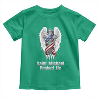Saint Michael Protect Us American Christian Heritage Toddler T Shirt Catholic Faith Gift