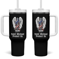 Saint Michael Protect Us American Christian Heritage Tumbler With Handle Catholic Faith Gift
