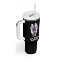 Saint Michael Protect Us American Christian Heritage Tumbler With Handle Catholic Faith Gift