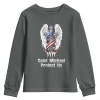 Saint Michael Protect Us American Christian Heritage Youth Sweatshirt Catholic Faith Gift