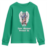 Saint Michael Protect Us American Christian Heritage Youth Sweatshirt Catholic Faith Gift