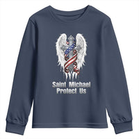 Saint Michael Protect Us American Christian Heritage Youth Sweatshirt Catholic Faith Gift