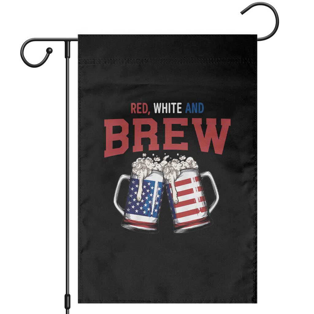 American Flag Beer Lover Garden Flag Red White And Brew