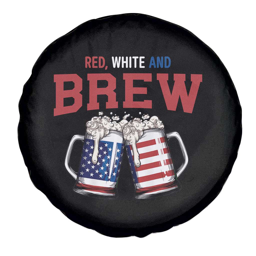 American Flag Beer Lover Spare Tire Cover Red White And Brew