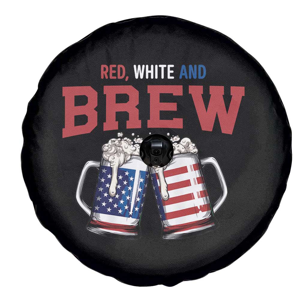 American Flag Beer Lover Spare Tire Cover Red White And Brew