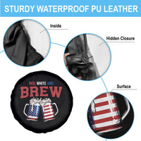 American Flag Beer Lover Spare Tire Cover Red White And Brew
