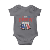 American Flag Beer Lover Baby Onesie Red White And Brew