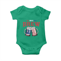American Flag Beer Lover Baby Onesie Red White And Brew