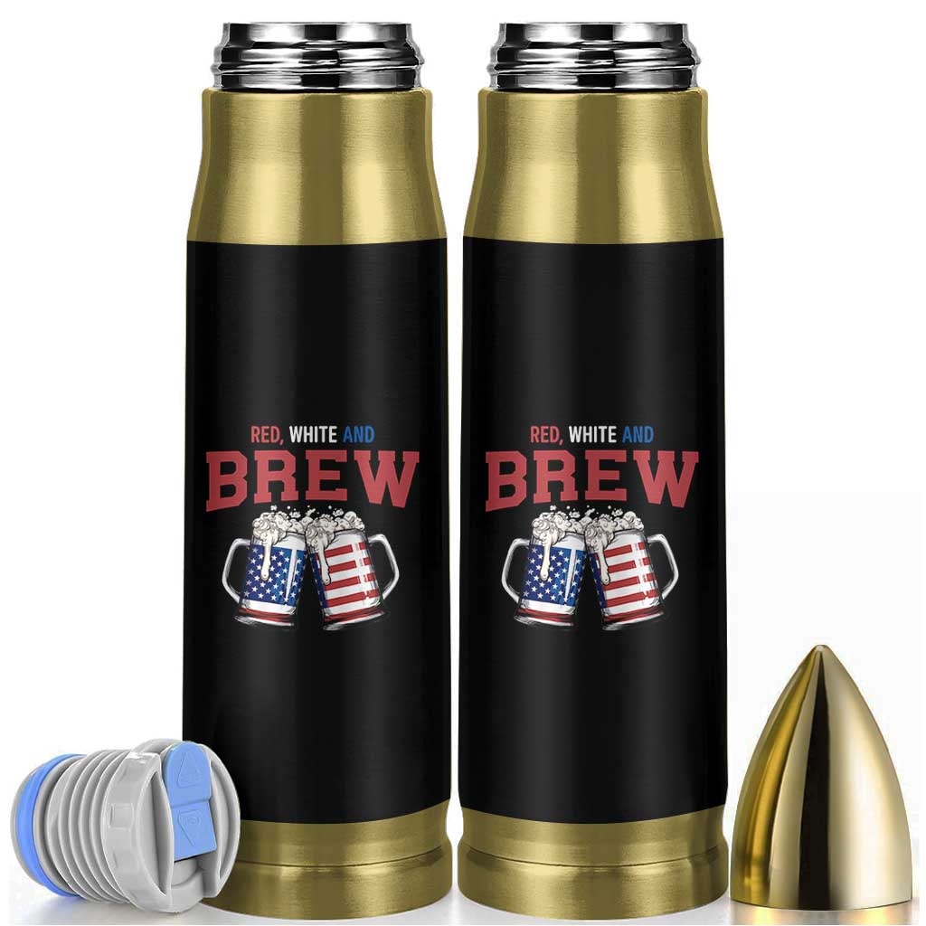 American Flag Beer Lover Bullet Tumbler Red White And Brew