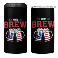 American Flag Beer Lover 4 in 1 Can Cooler Tumbler Red White And Brew
