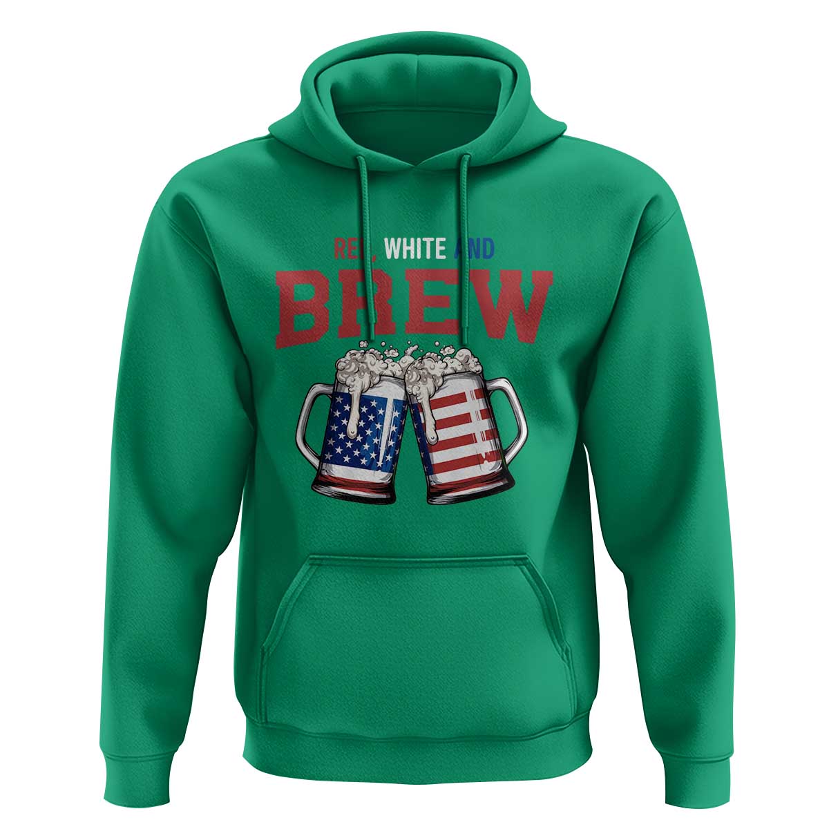 American Flag Beer Lover Hoodie Red White And Brew