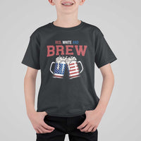 American Flag Beer Lover T Shirt For Kid Red White And Brew