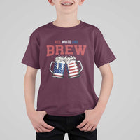American Flag Beer Lover T Shirt For Kid Red White And Brew
