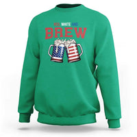 American Flag Beer Lover Sweatshirt Red White And Brew