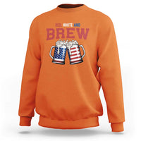 American Flag Beer Lover Sweatshirt Red White And Brew