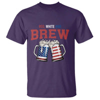 American Flag Beer Lover T Shirt Red White And Brew