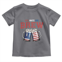 American Flag Beer Lover Toddler T Shirt Red White And Brew