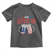 American Flag Beer Lover Toddler T Shirt Red White And Brew
