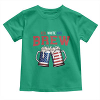 American Flag Beer Lover Toddler T Shirt Red White And Brew
