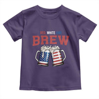 American Flag Beer Lover Toddler T Shirt Red White And Brew