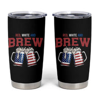 American Flag Beer Lover Tumbler Cup Red White And Brew