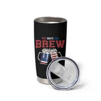 American Flag Beer Lover Tumbler Cup Red White And Brew
