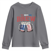 American Flag Beer Lover Youth Sweatshirt Red White And Brew