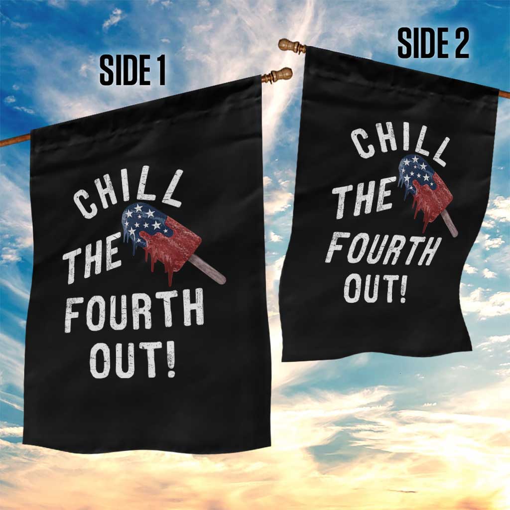 American Flag Popsicle Garden Flag Chill The Fourth Out