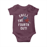 American Flag Popsicle Baby Onesie Chill The Fourth Out