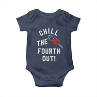 American Flag Popsicle Baby Onesie Chill The Fourth Out