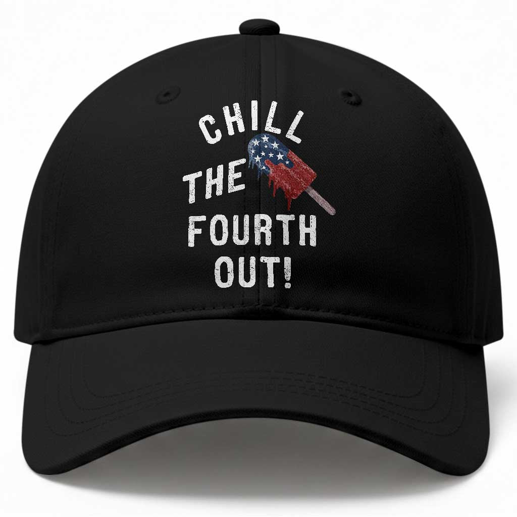 American Flag Popsicle Baseball Cap Chill The Fourth Out