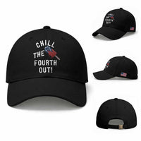 American Flag Popsicle Baseball Cap Chill The Fourth Out